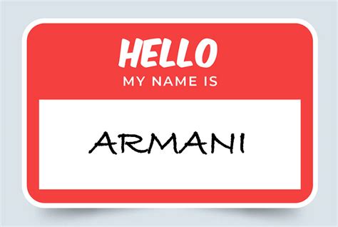 what does armani mean.